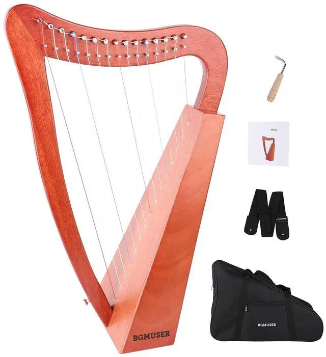 Main image of Harp Instrument 15 Strings International Standard Nylon String Lyre | Professional Beautiful Pure Tone for Practice Performance Meditation Relaxation Sound Healing,Easy to Tune with Tuning Wrench