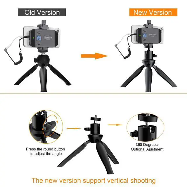 Alt view image 2 of 7 - CVM-WS50 Wireless Handheld Mic with 6-CH for iPhone/Android/Camera | 100m Range, 8h Battery, Real-Time Monitor & Stepless Volume, Phone Holder for Interviews Reporting Livestreaming Reporting