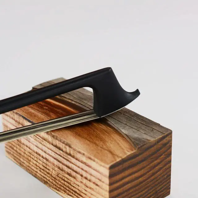 Alt view image 5 of 7 - New Model 4/4 Full Size Violin Bow Advanced Carbon fiber Bow with Black Hair and White Hair Mixed Unique Design