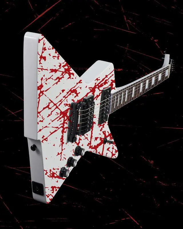 Alt view image 3 of 6 - WestCreek Revenge Solid Body Electric Guitar, Heavy Metal Guitar, Right Handed, Heavy Metal Pickups, Rounded End Jumbo Frets, Bone nut, Rosewood Fretboard, Mahogany Body (Scratch)