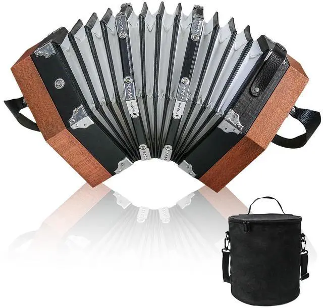Main image of Concertinas,20 Buttons Accordion for Beginners,Easy to learn(wood) | Sound Quality Standards,Crafted from Solid Wood,Compact and Lightweight,Easy to Store