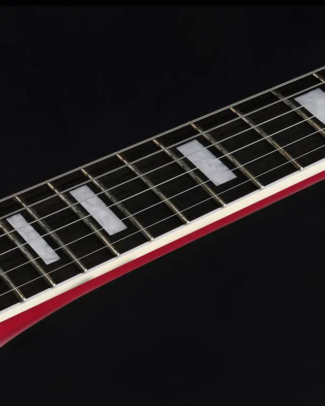 Alt view image 6 of 6 - WestCreek Revenge Solid Body Electric Guitar, Heavy Metal Guitar, Right Handed, Heavy Metal Pickups, Rounded End Jumbo Frets, Bone nut, Rosewood Fretboard, Mahogany Body (Red Checker)