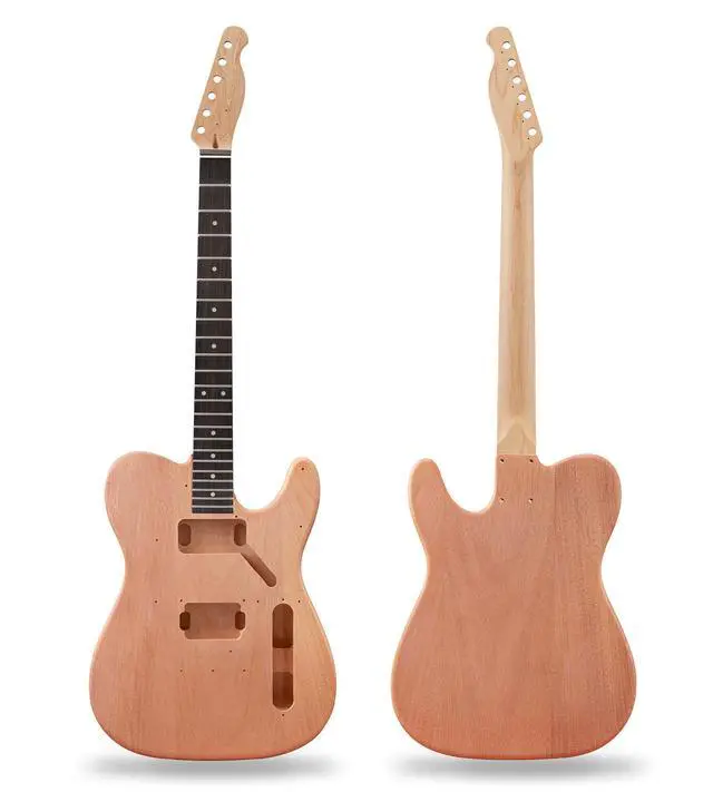 Alt view image 6 of 7 - DIY Electric Guitar Kit, Solderless, Multi Sanded Polished Body, TL | Mahogany Body, Canadian Maple Neck, SS Pickups, Hard Tail Bridge, Complete Accessories Pack, Creative Skill Building