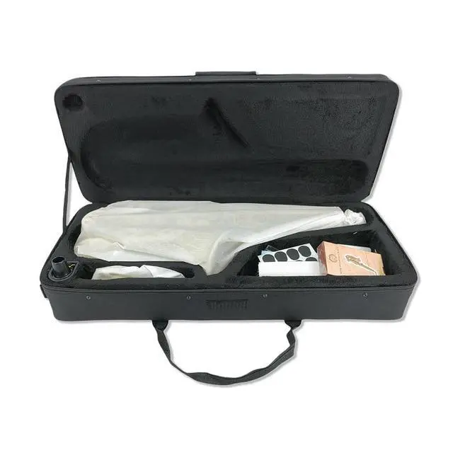 Alt view image 5 of 7 - Student Eb Alto Saxophone E Flat for Beginners Sax Full Kit with Pads Cushions,Hard Carrying Case,Neck Strap,Reeds,Cleaning Cloth & Rod,Mouthpiece,Gloves