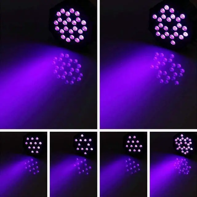 Alt view image 2 of 7 - 36LED Black Lights, 72W UV Blacklights Stage Lights with Glow in The Dark Party Supplies by Remote DMX Control for Christmas Blacklight Tapestry Church Birthday Party DJ Bars Nightclubs