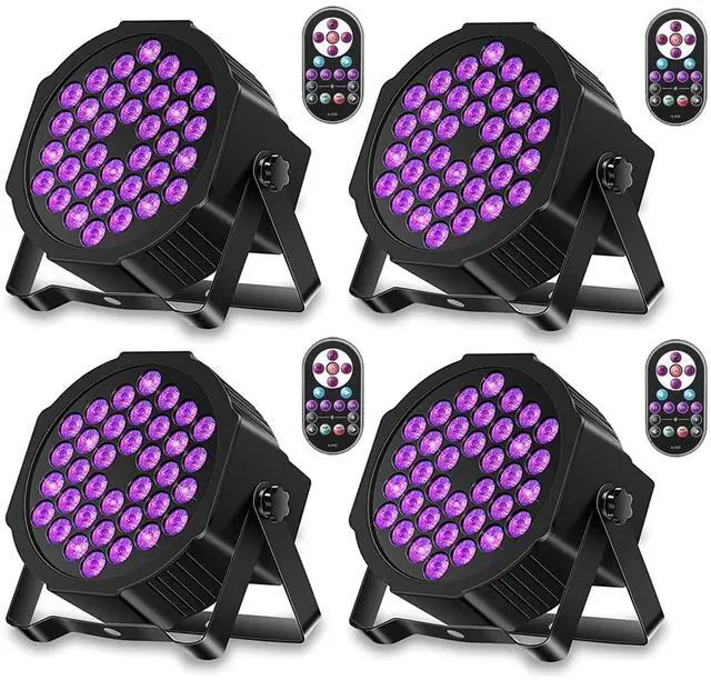 Main image of 36LED Black Lights, 72W UV Blacklights Stage Lights with Glow in The Dark Party Supplies by Remote DMX Control for Christmas Blacklight Tapestry Church Birthday Party DJ Bars Nightclubs