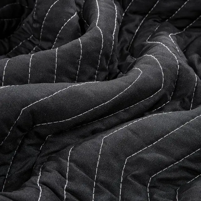 Alt view image 4 of 7 - Large Sound Dampening Blanket, 96" x 80" Sound Absorbing Panel with Grommets for Wall Hanging, Noise Reduce Curtains for Recording Studio Use and Basements, 96" x 80", Black