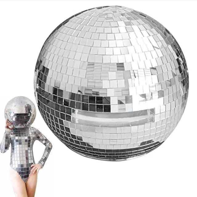 Main image of Disco Ball Helmet, Mirror Ball Hat, Sparkling Disco Ball Decoration, Mirror Glass Reflective Ball Helmet Suitable for Nightclubs, Parties, Djs, Stages and Weddings