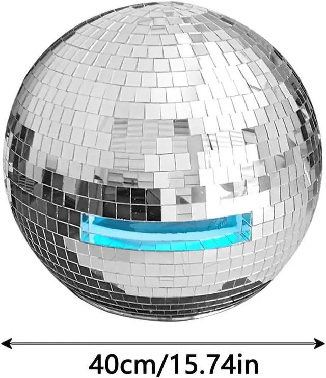 Alt view image 4 of 5 - Disco Ball Helmet, Mirror Ball Hat, Sparkling Disco Ball Decoration, Mirror Glass Reflective Ball Helmet Suitable for Nightclubs, Parties, Djs, Stages and Weddings
