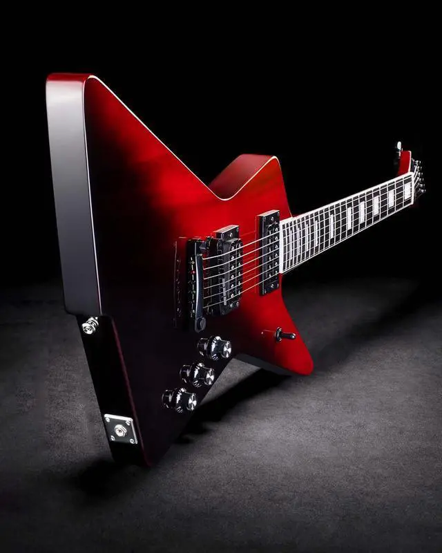 Alt view image 3 of 6 - WestCreek Revenge Solid Body Electric Guitar, Heavy Metal Guitar, Right Handed, Heavy Metal Pickups, Rounded End Jumbo Frets, Bone nut, Rosewood Fretboard, Mahogany Body (Gradient Red)