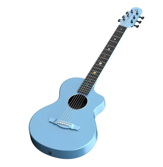 Alt view image 3 of 6 - Carbon Fiber Acoustic Guitar, 38-inch Steel-string Guitarra,Durable 6-string Ultra-thin Guitar for Beginners (Blue)