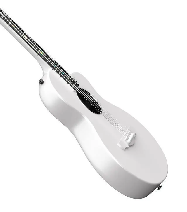 Alt view image 3 of 6 - Carbon Fiber Acoustic Guitar, 38-inch Steel-string Guitarra,Durable 6-string Ultra-thin Guitar for Beginners (White)