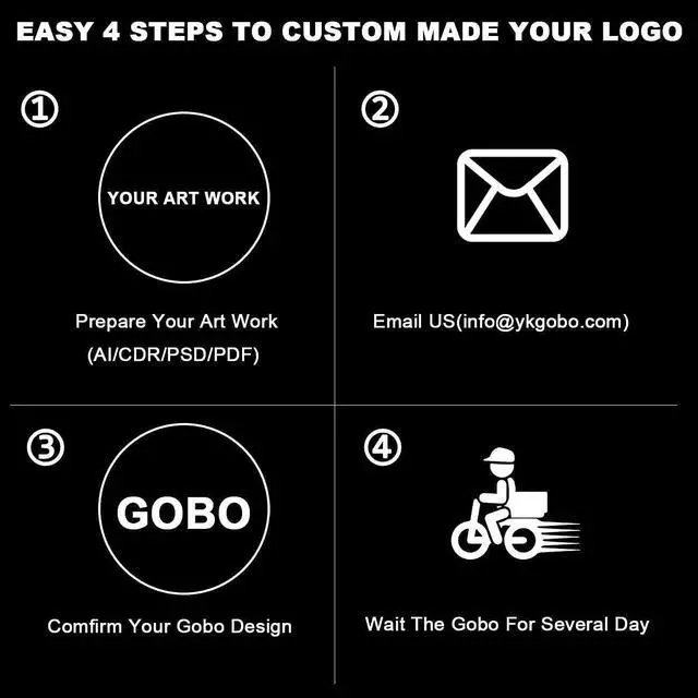 Alt view image 3 of 7 - LED Logo GOBO Projector with DJ Effect Light Including Free Custom Glass GOBO to Project Image for Hotel Company Store Wedding Advertising Indoor Use (3 Year Full Support)