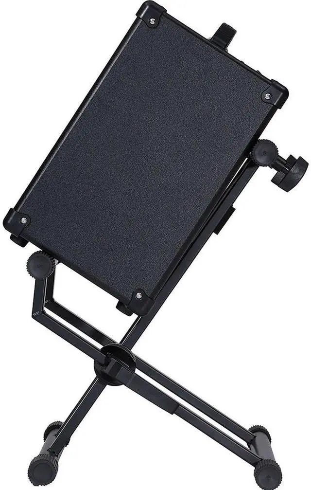 Alt view image 2 of 7 - Adjustable Heavy-duty Til-Back Stand with Telescoping Support Arm (BAS-1) | Heavy-Duty Steel Amp Stand, 21 Kg Capacity, Folds for Travel, Adjustable Feet
