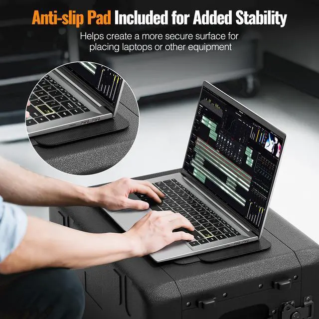 Alt view image 5 of 7 - 4U Shallow Waterproof Rackmount Rack Case PRCSE-4U | 19-in Rackmount, Detachable Cover Storage, Shockproof & Waterproof Road Case, Wireless Systems, IEMs, Amplifiers