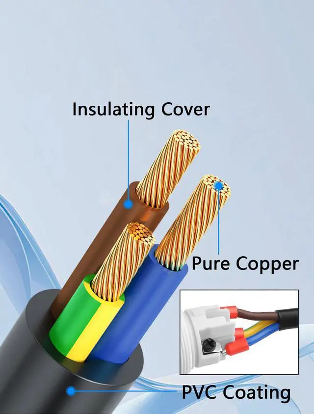 Alt view image 4 of 7 - 24.6 FT PowerCon and DMX Extension Cable, 13AWG AC Power DMX 3Pin XLR Signal Combo Cables for Stage Lighting, Concerts, Events
