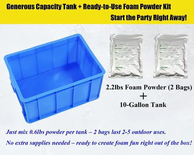 Alt view image 4 of 7 - 800W Foam Machine for Summer Water Toys - Foam Maker Cannon with 2 Foam Particle Bags and Water Tank, for Birthdays Party, Backyard Summer Pool Parties Commercial Events