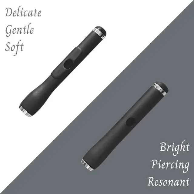 Alt view image 3 of 5 - Synthetic Ebony Piccolo C Key, Silver Plated, Dual Head, DPC-50, Professional Piccolo Instrument with Cleaning Kit, Carrying Case