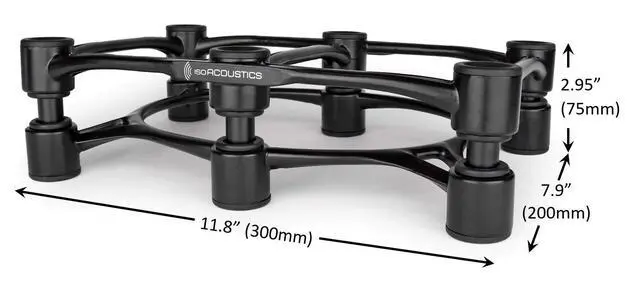 Alt view image 6 of 7 - Aperta Series Isolation Speaker Stands with Tilt Adjustment: Aperta300 (11.8" x 7.9") Black (Single)