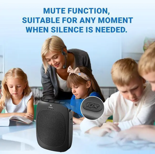 Alt view image 5 of 7 - Bluetooth Voice Amplifier with Wireless Earhook Microphone C007 | Microphone with Speaker Combo,Wireless Amplifier Headset,Portable PA System,Classroom Microphone for Teachers