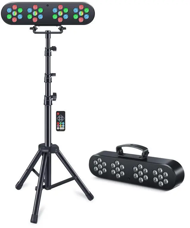 Main image of DJ Lights with Stand, Stage Lights with Stand Sound Activated LED Par Light Set, for Mobile Booth Gig Bar Wedding Church Band