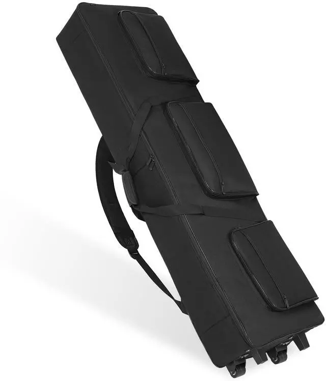 Main image of Rolling 88 Key Keyboard Case, Piano Gig Bag with Wheels and Adjustable Straps for 88 Keyboard and Accessaries
