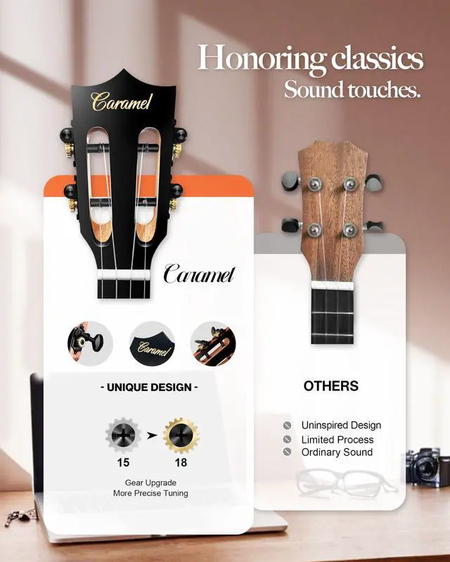 Alt view image 4 of 4 - BAM48 30 Inch Ukulele Red African Mahogany Starter Kit | Handmade Craftsmanship, Warm Mahogany Tone, Beginner Friendly, Complete Starter Accessories
