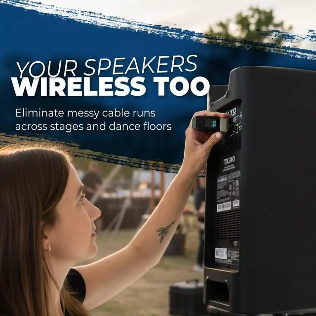 Alt view image 3 of 7 - AirSync Wireless XLR Transmitter Receiver System - Dynamic & Condenser Mic | 150ft Range, Triple Click Mute, 8Hr Battery, 13 Systems Simultaneously for Musicians, Churches & Events