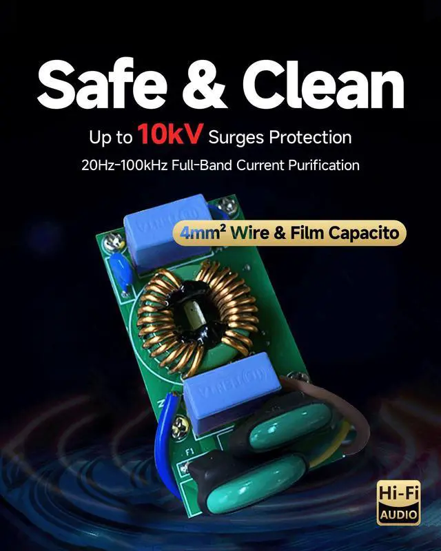 Alt view image 3 of 7 - Audio Power Conditioner for Studio - CE-EMC/LVD Certified - N600 | Clean up Power/Noise Reduction/Surge Protection/Improved Performance