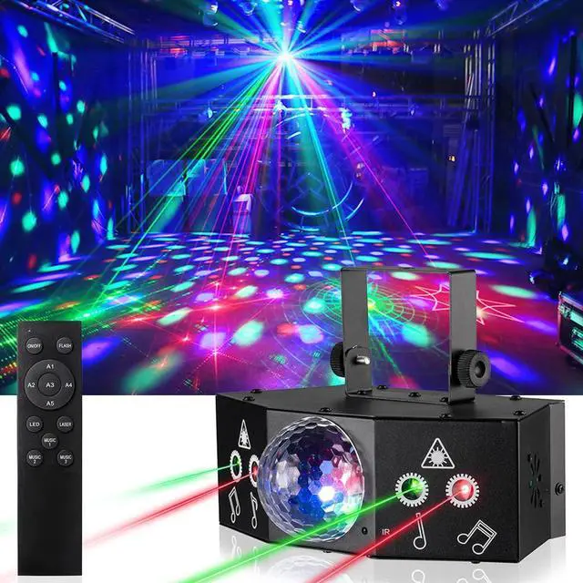 Main image of Dj Party Disco Ball Light Support DMX512 and Sound Activated, LED Stage Strobe Lighting for Parties Indoor Dance Floor Birthday Rave Bar Karaoke KTV Xmas Christmas Wedding Show Club