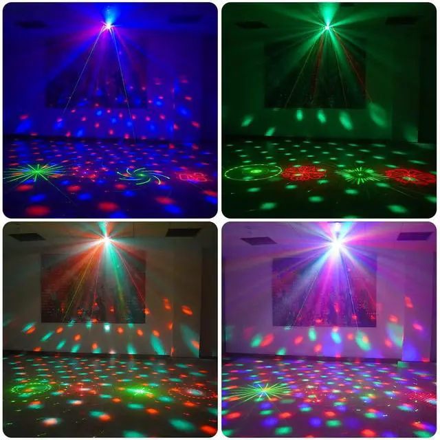Alt view image 2 of 6 - Dj Party Disco Ball Light Support DMX512 and Sound Activated, LED Stage Strobe Lighting for Parties Indoor Dance Floor Birthday Rave Bar Karaoke KTV Xmas Christmas Wedding Show Club