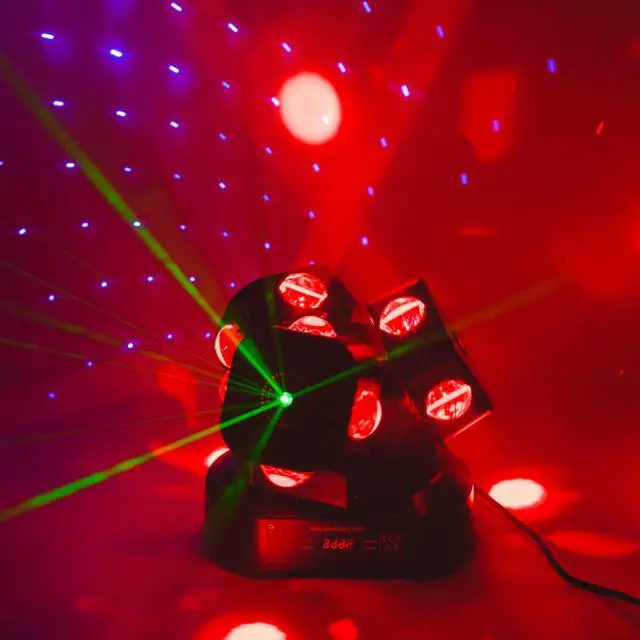 Main image of 3Head Moving Head DJ Light 12LEDs Rotating Beam Stage Lights Pinspot Lights Uplighting Light-s for Events Sound Activated DMX512 for DJ KTV Disco Party Wedding Concert Christmas Festival