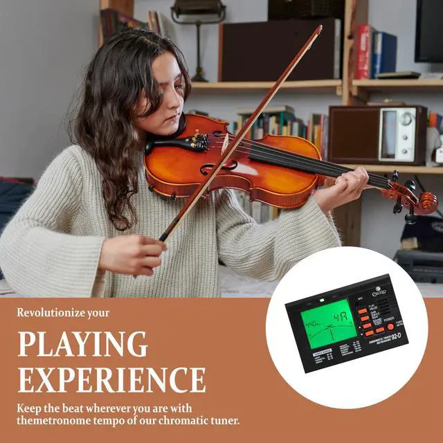 Alt view image 7 of 7 - 1/2 Violin Solidwood Violin with Hard Case, Bow, Rosin, Tuner, Shoulder Rest & Lesson Book Ideal for Beginners