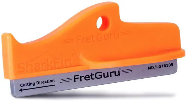 Main image of SharkFin Guitar Fret Crowning File | Professional Luthier Fret File | Top-Down Ergonomic Control | D.I.A. Geometry | Razor-Thin Crowns for Guitar & Bass Frets | MD/LG/XL