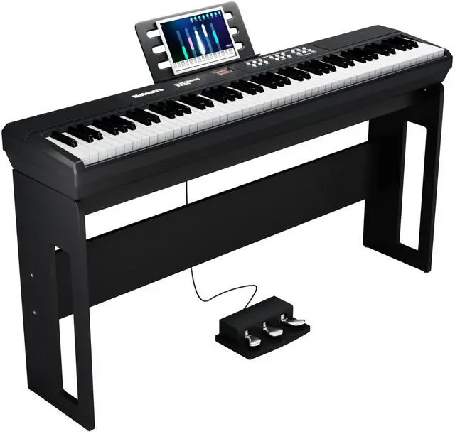 Main image of Weighted Piano 88-Key Digital Piano,Full-size Electric Piano Keyboard with Hammer Action,Sustain Pedal,MP3 Function dual 15W speaker,Supports USB-MIDI/Wireless Connect