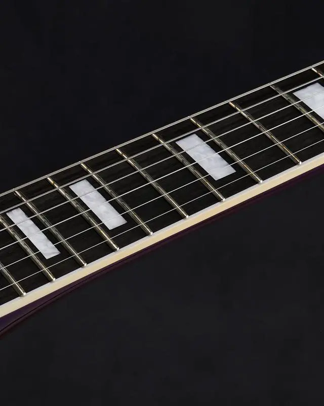 Alt view image 5 of 7 - WestCreek Revenge Solid Body Electric Guitar, Heavy Metal Guitar, Right Handed, Alnico Humbucker Pickups, Rounded End Jumbo Frets, Bone nut, Rosewood Fretboard, Mahogany Body Purple