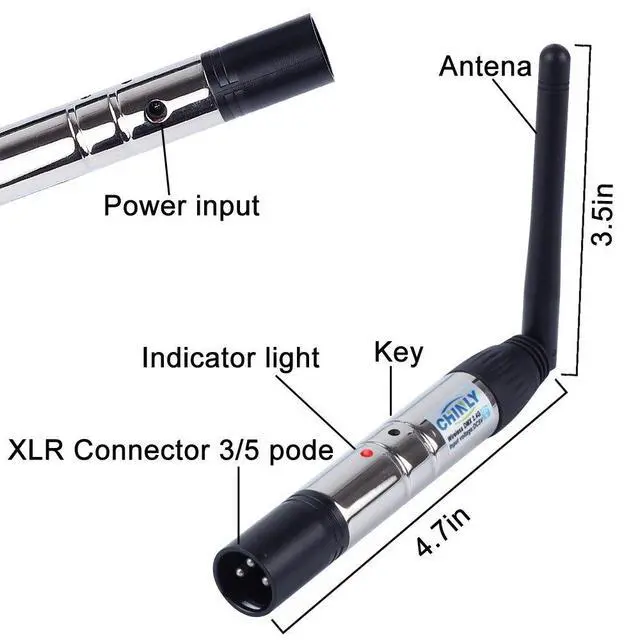 Alt view image 3 of 7 - 8pcs DMX512 DMX Dfi DJ 2.4G 7 Charging Wireless Receiver Built-in Battery & 1 Transmitter LED Lighting Control for LED Stage Par Party Light