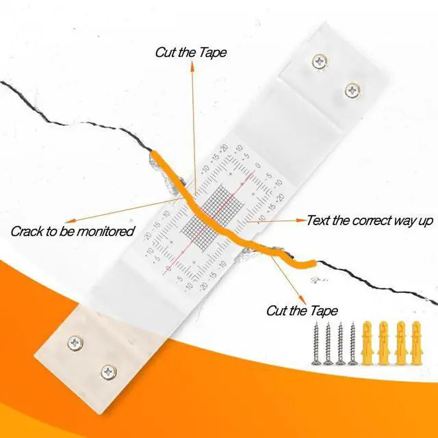 Alt view image 3 of 7 - Crack Monitoring Record, Standard Tell-Tale Crack Monitor for the Standard and Corner Tell-Tale (10PCS)