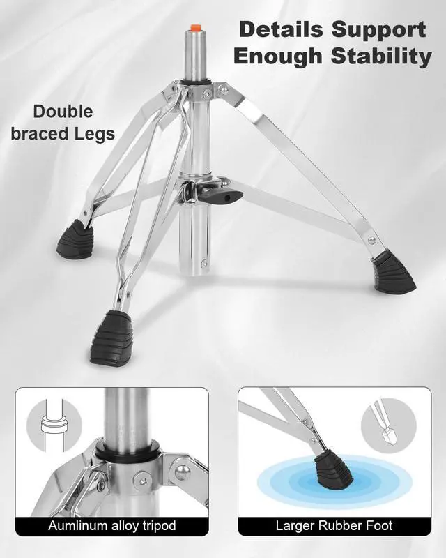 Alt view image 7 of 7 - Hydraulic Drum Throne Brown | Nitro Gas Lift Support Easy Adjust Height, Motorcycle wide Saddle Drum Seat,Stable up to 400LB for Heavy Duty Adult Drummers