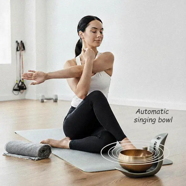 Alt view image 6 of 7 - Automatic Singing Bowl Hands-Free Sound Healing Bowl for Meditation, Yoga, Mindfulness, Energy Healing, Deep Relaxation & Sleep,Auto-Striking Tibetan Singing Bowl with Resonant Tone