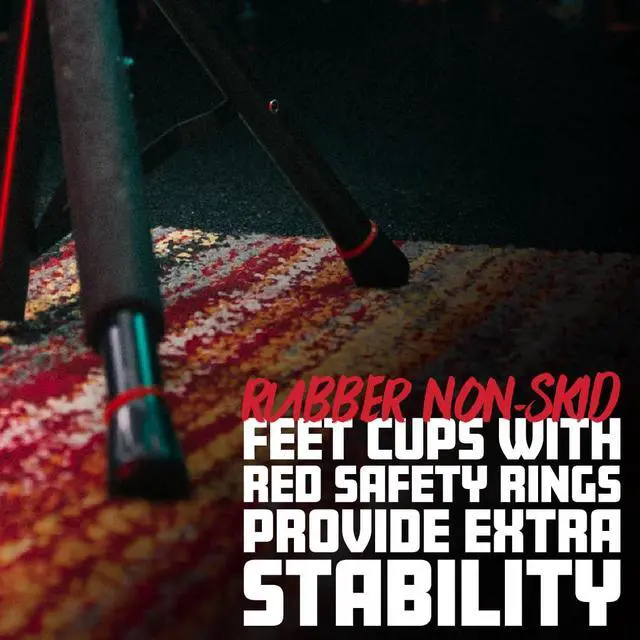 Alt view image 5 of 7 - Hanging Guitar Stand with Self-Locking Yoke and Padded Tripod Legs, Fits Most Electric, Acoustic, and Bass Guitars (GFW-GTR-1700)