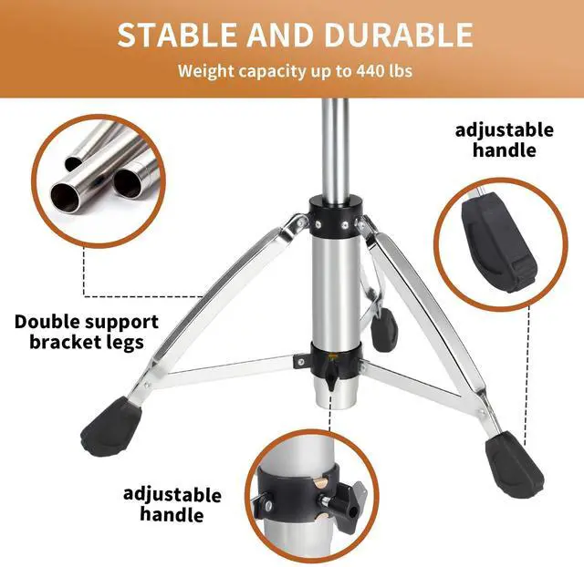 Alt view image 4 of 7 - Drum Throne with Backrest Hydraulic Drum Throne Saddle | Drum Stool for Lumbar Support, Professional Motorcycle Seat with Adjustable Height, 450lbs Heavy Duty Padded Chair for Adults