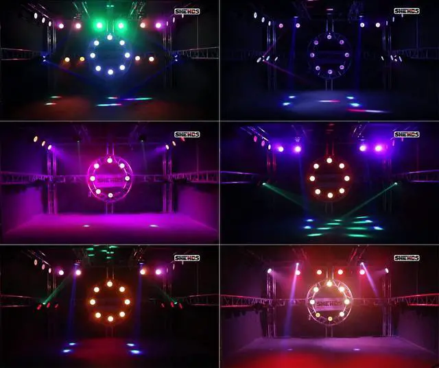 Alt view image 4 of 7 - LED Stage Par Lights LED 18X18W DJ Stage Lights 1 Pack | RGBWA+UV 6in1, Wash/Strobe Effect, DMX512 Control, Sound Activated, Aluminum Alloy Shell, Uplighting for Concerts Party