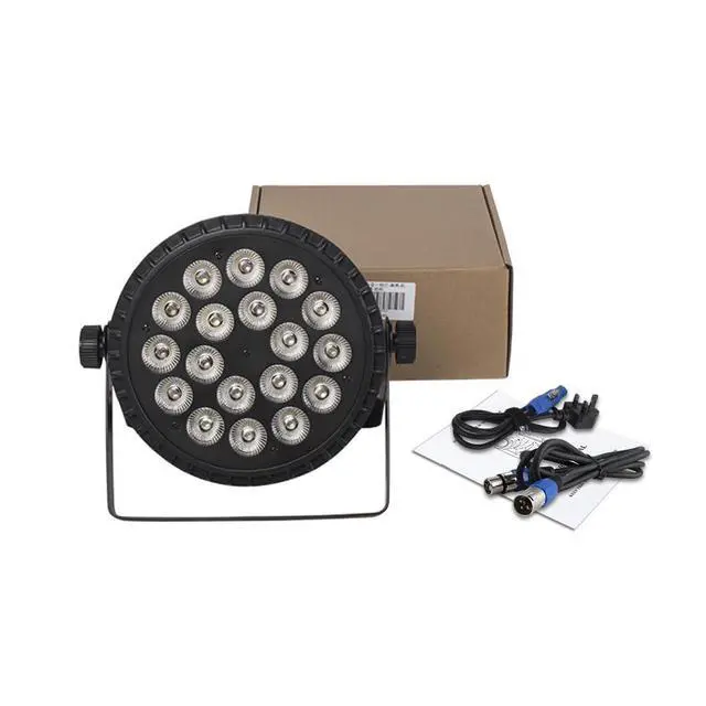 Alt view image 6 of 7 - LED Stage Par Lights LED 18X18W DJ Stage Lights 1 Pack | RGBWA+UV 6in1, Wash/Strobe Effect, DMX512 Control, Sound Activated, Aluminum Alloy Shell, Uplighting for Concerts Party