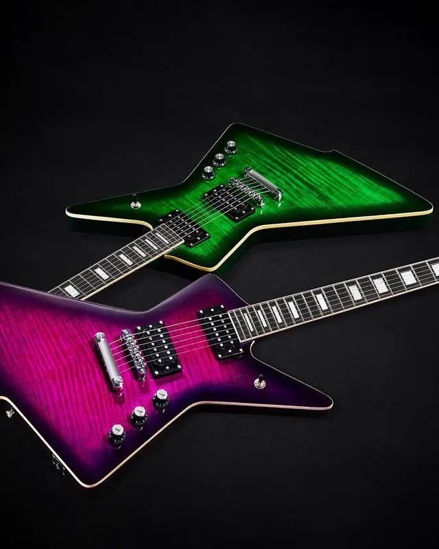 Alt view image 7 of 7 - WestCreek Revenge Solid Body Electric Guitar, Heavy Metal Guitar, Right Handed, Alnico Humbucker Pickups, Rounded End Jumbo Frets, Bone nut, Rosewood Fretboard, Mahogany Body Purple