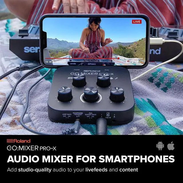 Alt view image 5 of 7 - GO:MIXER PRO-X Audio Mixer for Smartphones | Connect and Mix up to 7 Audio Sources | Add Studio Quality Audio to your Social Content and Livestreams