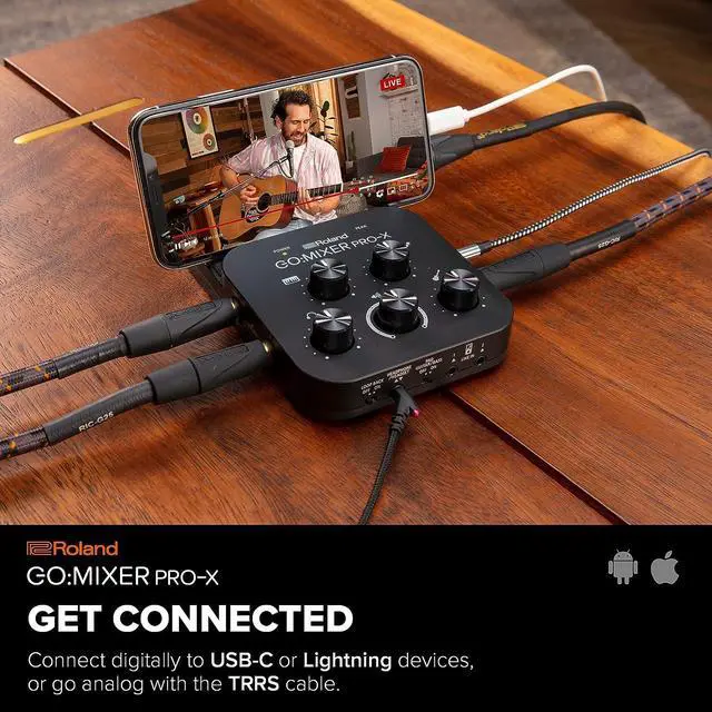 Alt view image 6 of 7 - GO:MIXER PRO-X Audio Mixer for Smartphones | Connect and Mix up to 7 Audio Sources | Add Studio Quality Audio to your Social Content and Livestreams