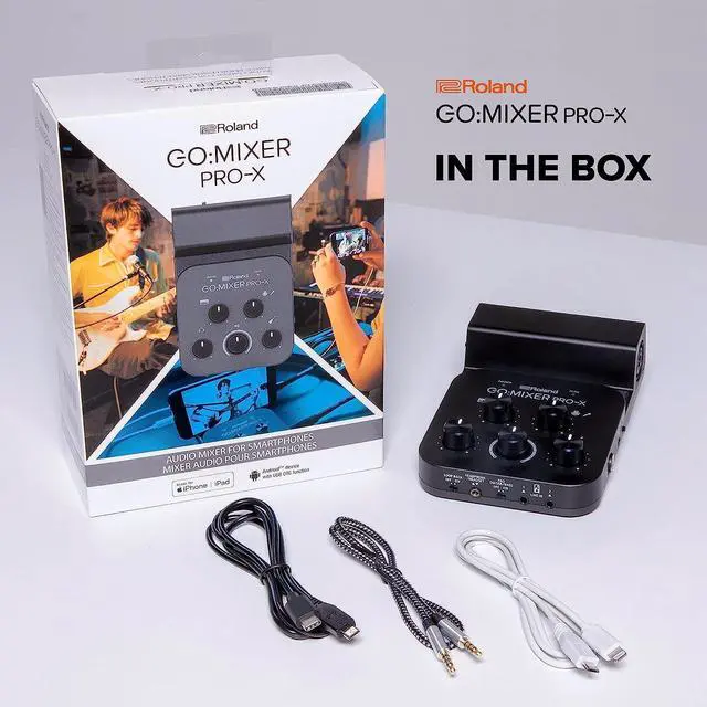 Alt view image 7 of 7 - GO:MIXER PRO-X Audio Mixer for Smartphones | Connect and Mix up to 7 Audio Sources | Add Studio Quality Audio to your Social Content and Livestreams