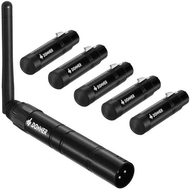 Main image of DMX512 Wireless Controller Dfi DJ 2.4G DMX Wireless 5 Receivers Short Version with Light Dome & 1 Transmitter Stage Lighting Control for LED Stage Disco Party Bar Lighting 6 PCS Black