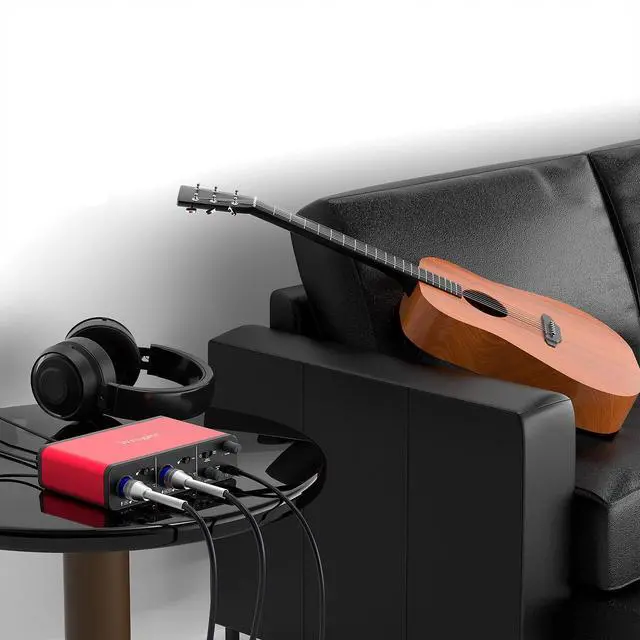 Alt view image 7 of 7 - USB Audio Interface +48V Phantom Power 24Bit/192kHz for Recording Podcasting and Streaming Ultra-low Latency Plug and Play Noise-Free XLR Audio Interafce for PC